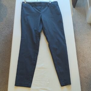 SATINATO Women's Straight Pants Stretch Slim Size 6 Charcoal Business Casual